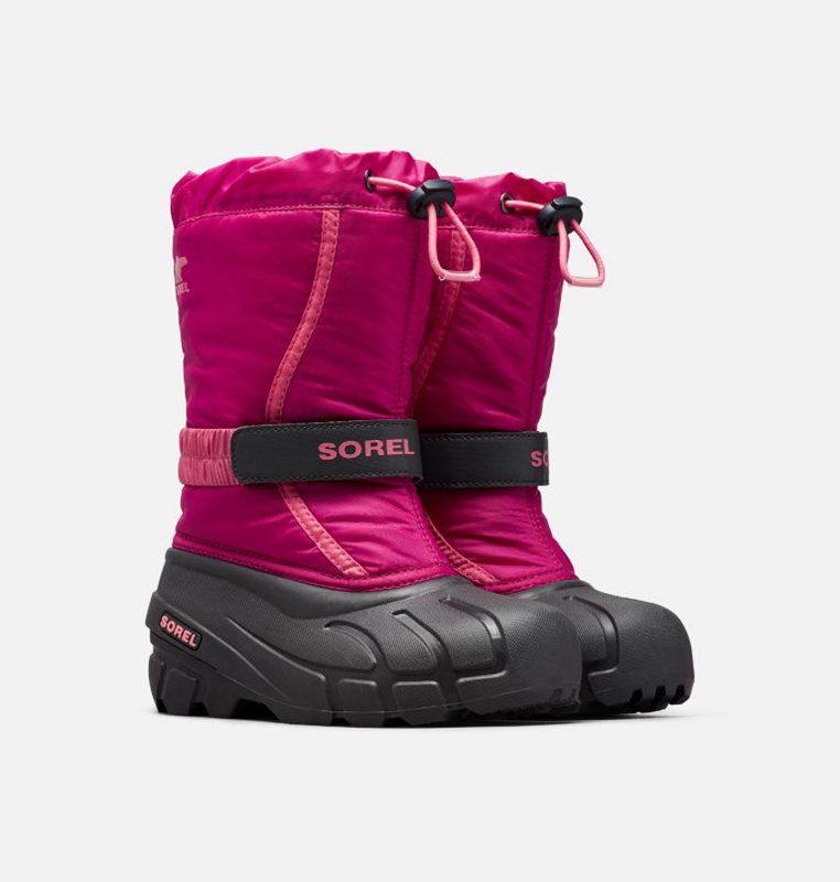 Sorel Barn Vinterkängor Rosa/Svarta - Youth Flurry™ - DET-367910